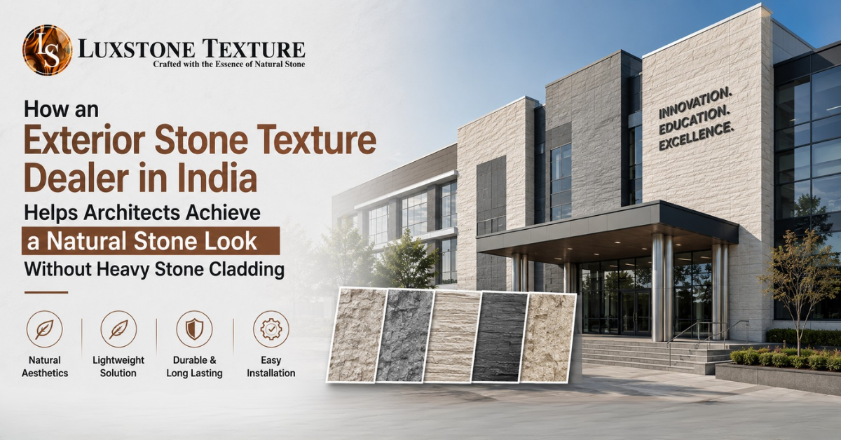Weatherproof exterior wall finished with durable natural stone texture
