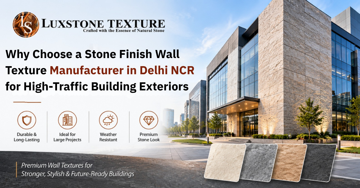 Weatherproof exterior wall finished with durable natural stone texture